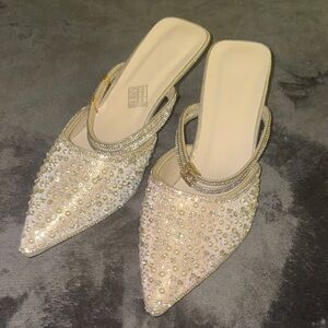 Elegant Beaded Women's Mules